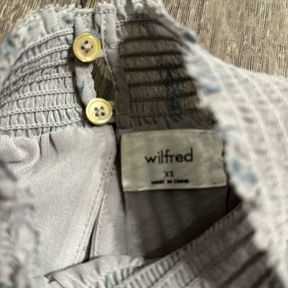 Wilfred Valencia blouse grey and blue floral XS - Picture 4 of 6